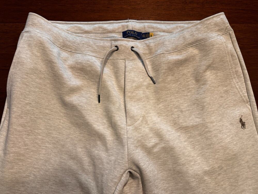 Polo Ralph Lauren XXL Sweatpants Joggers Draw String Solid Cream Ivory Light Tan